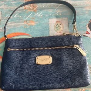 Michael Kors wristlet, navy blue